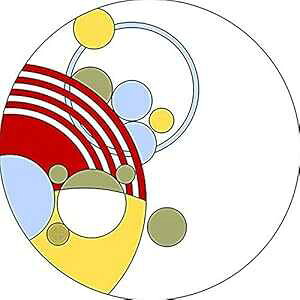 CoasterStone CRFLW1883 tN Ch Cg Lo[ H ԗpR[X^[ t[TCY }`J[ CoasterStone CRFLW1883 Frank Lloyd Wright Cabaret Dinnerware Car Coasters, One Size, Multicolor