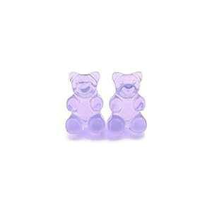 p[v O~ xA vX`bN |Xg̃^t[ CO Pretty Smart Purple Gummy Bear Metal Free Earrings on Plastic Posts