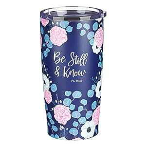 Be Still and Know Psalm 46:10 lCr[ NX` gx}O p (18IX XeXX`[dǐ^fM^u[ Wt) Christian Art Gifts Be Still and Know Psalm 46:10 Navy Christian Travel Mug f