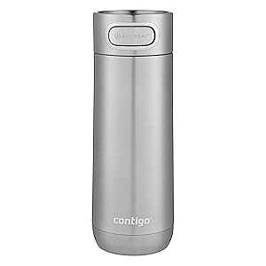 Contigo Luxe Vacuum-Insulated Stainless Steel Thermal Travel Mug 16 Ounces Stainless Steel Contigo Luxe Vacuum-Insulated Stainless Steel Thermal Travel Mug 16 Ounces Stainless Steel