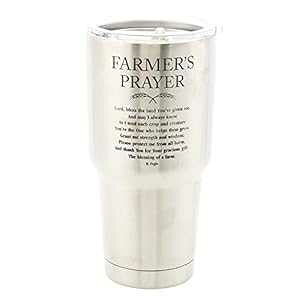 t@[}[Y F̏j Iu A t@[ 30 IX XeXgx^u[ Wt Dicksons Farmers Prayer Blessings of A Farm 30 Oz. Stainless Steel Travel Tumbler with Clear Lid