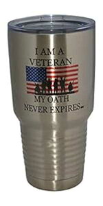 [W I Am A Veteran My Oath Never Expires 30 IX gx ^u[ }OJbv Wt ^fM zbg܂̓R[h RpbMtg Rogue River Tactical Large I Am A Veteran My Oath Never Expires 30oz Travel