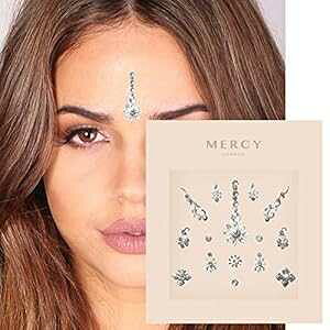 Floral Silver Bindi Crystal Indian Bindi Face Jewels Silver Multi Packet KARIZMA Floral Silver Bindi Crystal Indian Bindi Face Jewels Silver Multi Packet