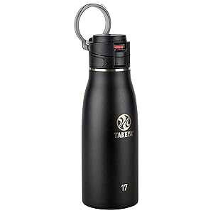 Takeya 17 oz Traveler Stainless Steel Insulated Travel Coffee Mug with Locking Leak Proof Lid, Premium Quality, BPA Free, Onyx