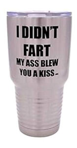 Funny Blew You a Kiss [W 30 IX gx ^u[ }OJbv Wt ^fM zbg܂̓R[h  Rogue River Tactical Funny Blew You a Kiss Large 30 Ounce Travel Tumbler Mug Cup w/Lid Vacuum Insulated H