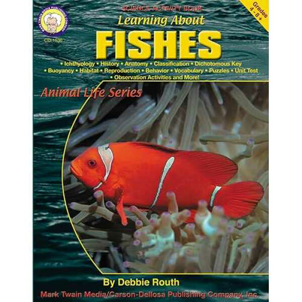 Mark Twain Media paperback Book, Mark Twain Learning about Fishes Science Workbook, Fish Book for Grades 4 and Up, History, Anatomy, Classification, Habitat, and More Facts, Classroom or Homeschool Curriculum, Animal