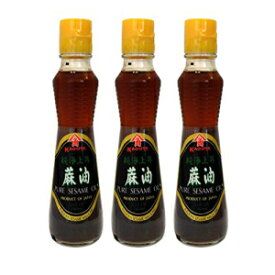 かどや 純ごま油 (3パック、合計16.5液量オンス) Kadoya Pure Sesame Oil (3 Pack, Total of 16.5fl.oz)