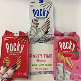 日本のスナック グリコ ポッキー スティックチョコビスケット ファミリー9パック パーティーパック(3パック) Japanese Snacks Glico Pocky Chocolate Biscuit Stick, family 9 Packs Party Pack (3 packs)