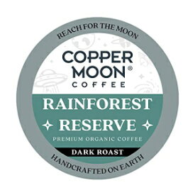 Copper Moon シングルサーブ コーヒーポッド キューリグ Kカップ ブルワー用 レインフォレスト リザーブ ブレンド ダークロースト コーヒー 36個 Copper Moon Single Serve Coffee Pods for Keurig K-Cup Brewers, Rainforest Reserve Blend, Da