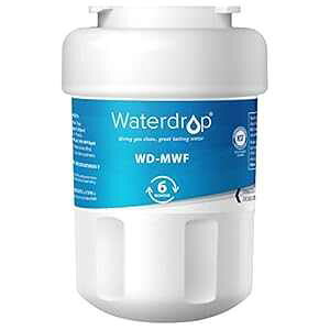 Waterdrop MWF ①ɗptB^[AGE SmartWater MWFAMWFINTAMWFPAMWFAAGWFAHDX FMG-1AGSE25GSHECSSAWFC1201ARWF1060A197D6321P006AKenmore 9991Ar-9991ANSF 42 ɑΉ Waterdrop MWF Refrigerator Water Filter, Compatible with 