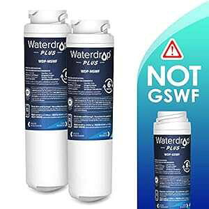 Waterdrop Plus ①ɗptB^[AGE MSWF (GSWF ł͂Ȃ)A101820AA101821BA101821-B ɑΉAAfAx[Ȃǂ팸ANSF 401&53&42 FA2 pbN Waterdrop Plus Refrigerator Water Filter, Compatible w