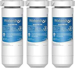 GE 冷蔵庫用ウォータードロップ XWF 浄水フィルター、GE XWF 浄水フィルターの交換品、フィルター 3 個 Waterdrop XWF water filter for GE refrigerator, Replacement for GE XWF water filter, 3 Filters
