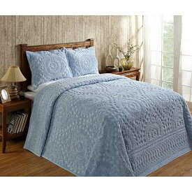 Better Trends 1 Piece Chenille Bedspread Full/Double Size 100% Cotton Chenille Bedding Lightweight Medallion Pattern Bedroom Decor Rio Collection