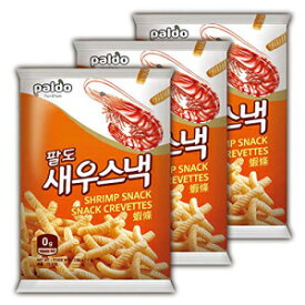 Paldo Fun & Yum シュリンプ スナック クラッカー チップス、3 個パック、最も愛されている韓国スナック 팔도 새우스낵 2.64 オンス x 3 Paldo Fun & Yum Shrimp Snack Crackers Chips, Pack of 3, Most Loved Korean Snacks 팔도 새우스