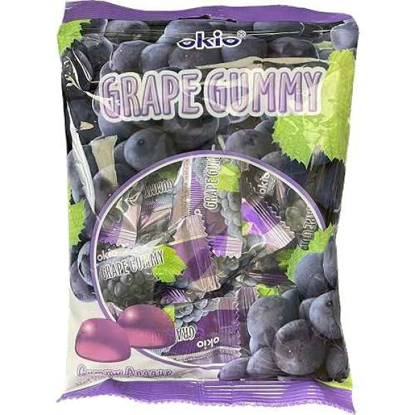 Okio Strawberry Gummy 100 g. Grape Orange Mango 3.52 oz (Grape)