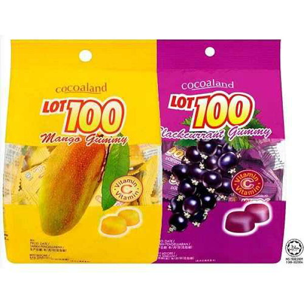 ロット 100 グミ 噛み応えのあるキャンディー マンゴー カシス風味 ハラール スナック スイーツ マレーシア 150g (5.29oz) (マンゴー) Lot 100 Gummy Chewy Candy Mango Blackcurrant Flavour Halal Snack Sweets Malaysia 150g (5.29oz)