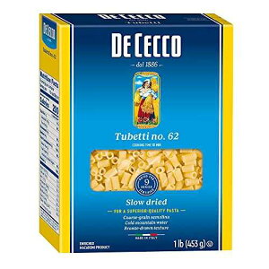 De Cecco PastaATubetti No.62AC^AAςƓSAuY_CXA16IXA5pbN De Cecco Pasta, Tubetti No.62, Made in Italy, High in Proteing & Iron, Bronze Die, 16 Oz, Pack of 5
