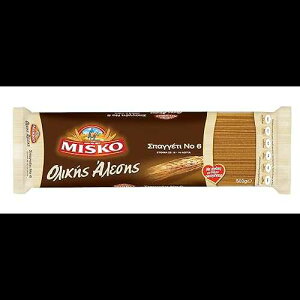 ~XR SXpQbeB No 6A500grAMVA Misko Whole Wheat Spaghetti No 6, 500gr, Imported From Greece