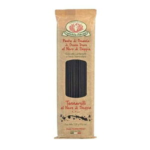Rustichella d'Abruzzo Tonnarelli with Squid Ink - 500g bag - Long Italian Pasta with Cuttlefish Ink, Ideal for Shellfish, Spicy Fish Sauce & Olive Oil Dishes - Authentic Flavored Pasta from Abruzzo, Italy