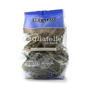 f[ق񑐂̃^AeblXgGbOpX^ DeLallo Spinach Tagliatelle Nest Egg Pasta