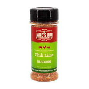 Lane's BBQ チリ ライム ラブ シーズニング オールナチュラル MSGなし 防腐剤不使用 4.6オンス Lane's BBQ Chili Lime Rub Seasoning All Natural No MSG No Preservatives 4.6 Oz
