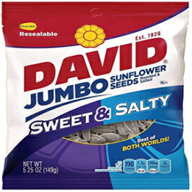 デビッド ジャンボ スイート＆ソルティ ヒマワリの種 - 3 袋| 各5.25オンス DAVID JUMBO SWEET & SALTY SUNFLOWER SEEDS- 3 BAGS| 5.25OZ EACH