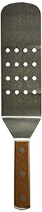 Winco Perforated Blade Flexible Spatula Turner, 9.5-Inch by 3-Inch, Medium, Stainless Steel, Brown