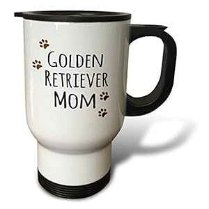 3drose Italian Greyhound Dog Mom Doggie by Breed Brown Paw Prints, Stainless Steel Travel Mug, 14-Oz