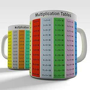 }OJbv - \mxeB}OeB[R[q[MtgJbv TWISTED ENVY Educational Mugs - Multiplication Times Table Novelty Mug Tea Coffee Gift Cup