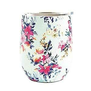 Mary Square 24482 ドリンク レキシントン ステンレス タンブラー、12 オンス、フローラル Mary Square 24482 Drink Lexington Stainless Tumbler, 12 oz, Floral