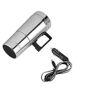 Aramox Car Heating Cup, Simple 12V/24V 300ml Portable in Car Coffee Maker Tea Pot Vehicle Heating Cup Lid Outdoor Water Bottle(24V)