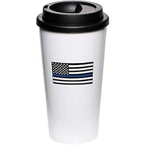 CafeQuality 16�I���X 2���J�b�v �G�N�X�v���b�V�����^���u���[ (�א��C���t���b�O) CafeQuality 16oz 2GoCup Expression Tumbler (Thin Blue Line Flag)