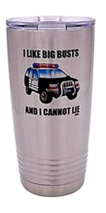 ʔx@ [W 20 IX gx ^u[ }OJbv Wt I Like Big Busts ׂu[C PD Mtg Rogue River Tactical Funny Police Officer Large 20 Ounce Travel Tumbler Mug Cup w/Lid I Like Big Busts T