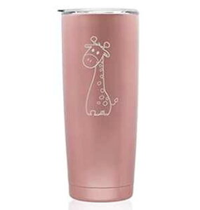 [YS[hdǐ^fMXeXX`[^u[gx}O킢L (XLj[ 20 IX) MIP Brand Rose Gold Double Wall Vacuum Insulated Stainless Steel Tumbler Travel Mug Cute Giraffe C