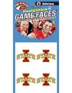 Fan A peel Iowa Waterless Peel & Stick Temporary Spirit Tattoos ? 4-Piece
