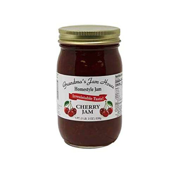 グランマズ・ジャムハウス ホームスタイル チェリージャム - 1パイント Homestyle Cherry Jam - One Pint - Grandma's Jam House