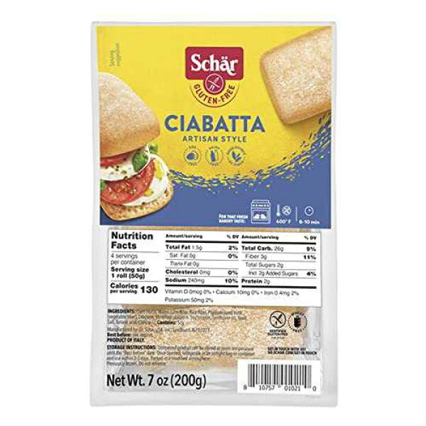 シャール チャバタ [2個パック] Schar Ciabatta [2 Pack]
