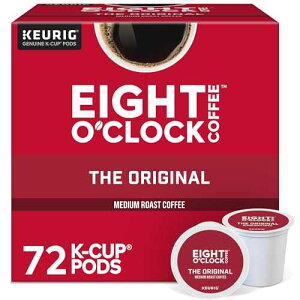 Eight O'Clock Coffee �I���W�i���A�V���O���T�[�u �L���[���O K �J�b�v �|�b�h�A�~�f�B�A�� ���[�X�g �R�[�q�[ �|�b�h�A72 �� Eight O'Clock Coffee The Original, Single-Serve Keurig K-Cup Pods, Medium Roast Coffee Pods, 7