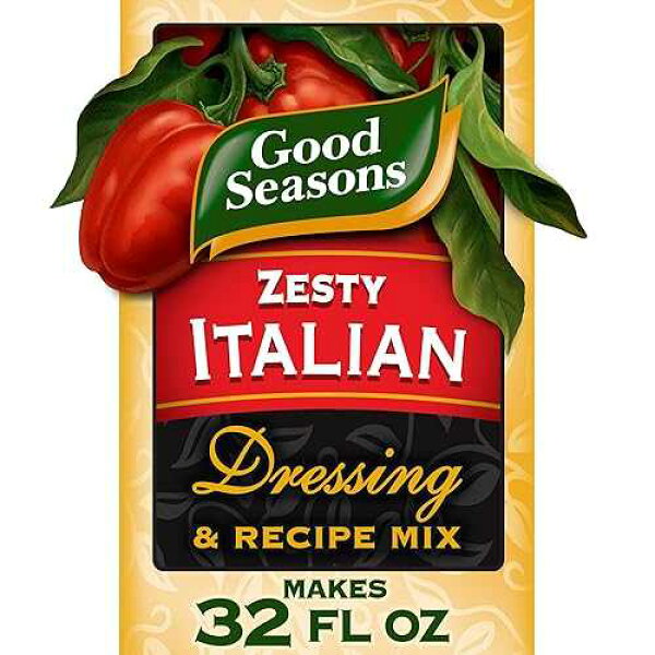 グッドシーズンズ ザスティーイタリアンドレッシング&レシピシーズニングミックス、4個パケット Good Seasons Dressing & Recipe Seasoning Mix, 4 ct Packets, Zesty Italian