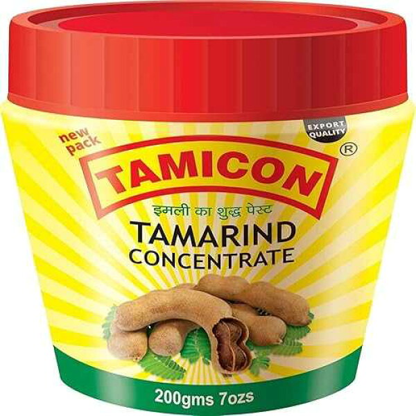 Tamicon Tamarind Concentrate / Tangy & Sour Imli Chutney / South Indian Style Paste / Ideal for Indian Curries, Thai Sauces & Kitchen Recipes / 7 Oz (200gm)