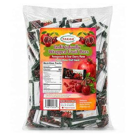 TAKAM Lavashak, Pomegranate & Sour Cherry flavor, Individually Wrapped Fruit Leather Candy, Tangy Chewy Fruit Snack, 33.6oz Bag