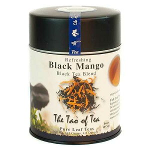 The Tao of Tea�A�u���b�N�}���S�[�g���A���[�Y���[�t�A4�I���X�� The Tao of Tea, Black Mango Black Tea, Loose Leaf, 4 Ounce Tin