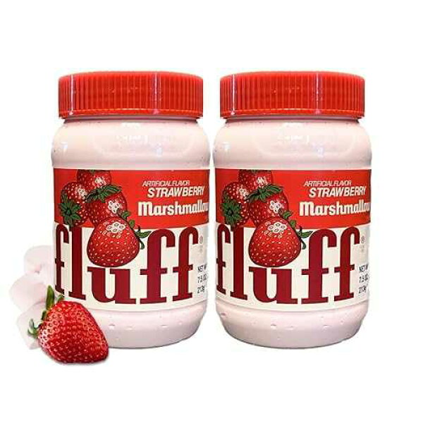 Marshmallow Fluff Fluff Marshmallow Spread, Delicious Strawberry Flavor, 7.5oz (Pack of 2)