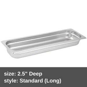 Winco �X�e�����X�� �z�e���p�� 65mm Winco Steam Pan, 2-1/2-Inch, Stainless Steel