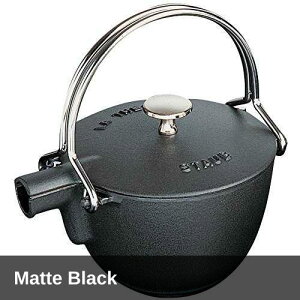 Staub Cast Iron 1-qt Round Tea Kettle - Matte Black