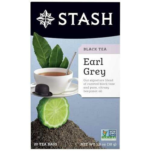 Stash Tea Black Tea, Earl Gray, 20 Tea Bags, 1.3 oz (38 g)