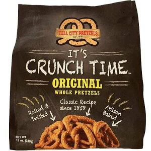 Tell City Pretzels Original Pretzel Twists - Old Fashioned Homestyle, Extra Crunchy Hard Pretzels - Bavarian Style, Rolled and Shaped by Hand - Original Flavor, 12 oz