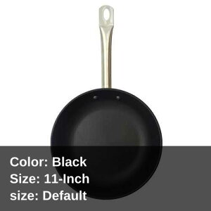IMUSA �y�ʒ��S���\�e�[�p�� 28cm �X�e�����X�n���h���t�� �u���b�N LCI-19007 IMUSA USA S LCI-19007 Light Cast Iron Pre-Seasoned Non-Stick Saute Pan with Stainless Steel Handle 11-Inch, Black