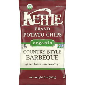 �P�g���u�����h �|�e�g�`�b�v�X �e��t���[�o�[ Kettle Brand Potato Chips, Organic Country Style Barbeque Kettle Chips, 5 Oz