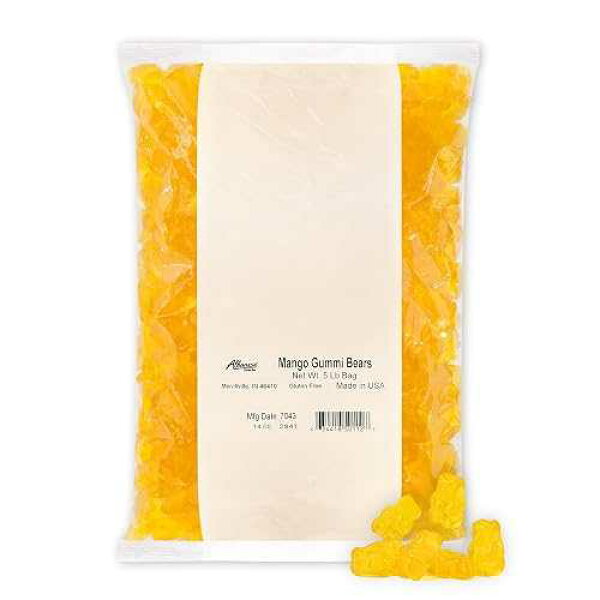 アルバネーズ キャンディ、マンゴーグミベア、5ポンド袋 Albanese Candy, Mango Gummi Bears, 5-pound Bag